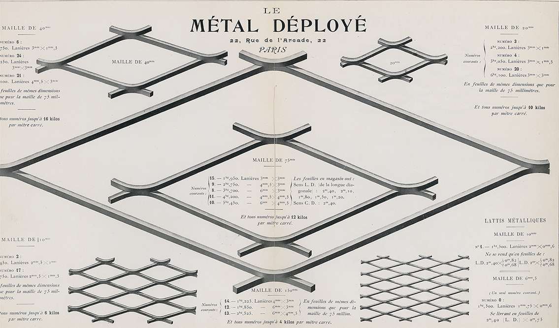 Les caractéristiques du métal déployé